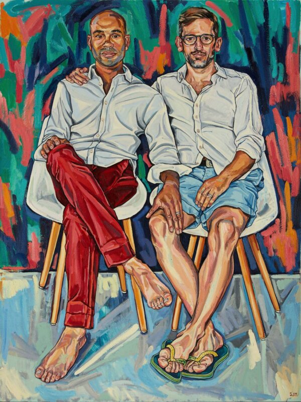 Leo & Roy, oil painting by Sarah Jane Moon