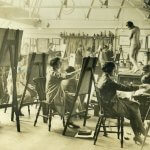 black and white Archive Photo of a Heatherleys Open Studio / Drop in Session, Life Drawing Class