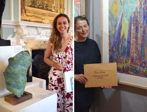 Winners of the Heatherleys Award for Sculpture and the Heatherleys Award for Drawing at the Chelsea Art Society