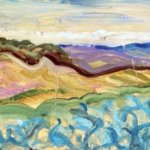 Landscape in Tuscany, painting by Lizzy May, 2022