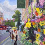 Adebanji Alade ‘The Ivy, Chelsea Gardens’ Oil on board