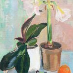 Mary Volk ‘Bird and Orange’ Oil on canvas