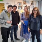 Students and print staff at the private view 2023