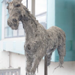 Kelpie, a sculpture by graduate artist Jeanie Gibbs, made from plaster