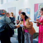 Homa Wilson receiving the 1st Year World’s End Studio Prize from the Mayor