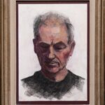 Self Portrait, Charcoal And Pastel On Paper By Stephen Colover, 2023